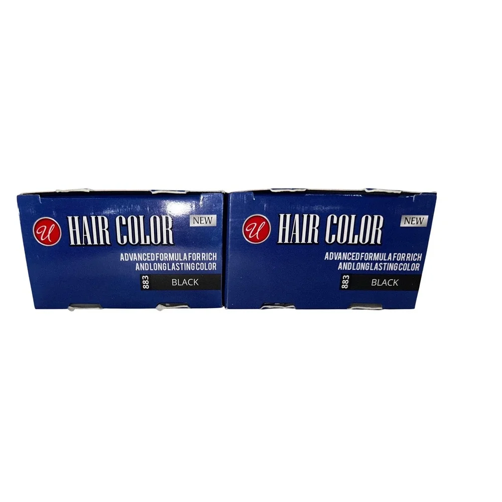 2 Boxes Universal Hair‎ Color Permanent Rich Long Lasting 883 Black Men